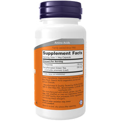 NOW Foods L-Theanine calm illustration highlighting stress support and clarity