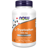 NOW Foods L-Tryptophan 500 mg bottle for mood support.