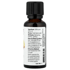 NOW Foods Lemon Essential Oil in diffuser demonstrates uplifting citrus scent.