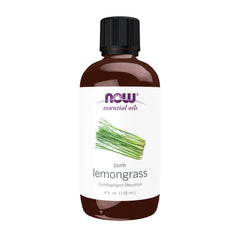 NOW Foods Lemongrass Oil bottle for refreshing room aroma.