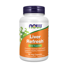 NOW Foods Liver Refresh bottle with milk thistle extract for liver support.