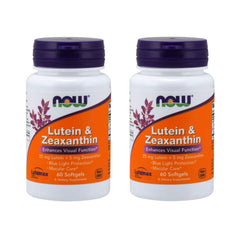 NOW Foods Lutein Zeaxanthin 60 softgels pack front view for eye support