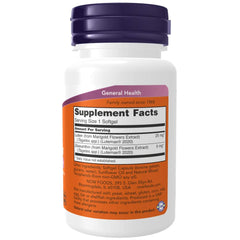 NOW Foods Lutein Zeaxanthin softgel capsules closeup showing texture