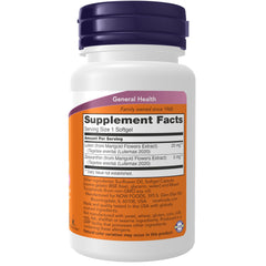 NOW Foods Lutein Zeaxanthin softgels at desk to support macular health under screen time.