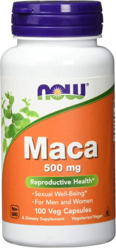 NOW Foods Maca bottle capsules for easy daily energy support.