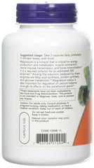 NOW Foods Magnesium Citrate caps packaging shows two bottles for value and convenience.