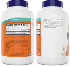 NOW Foods Magnesium Glycinate bottle label emphasizing vegan and non GMO features