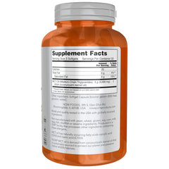 NOW Foods MCT Oil bottle pour enables easy mixing into beverages.
