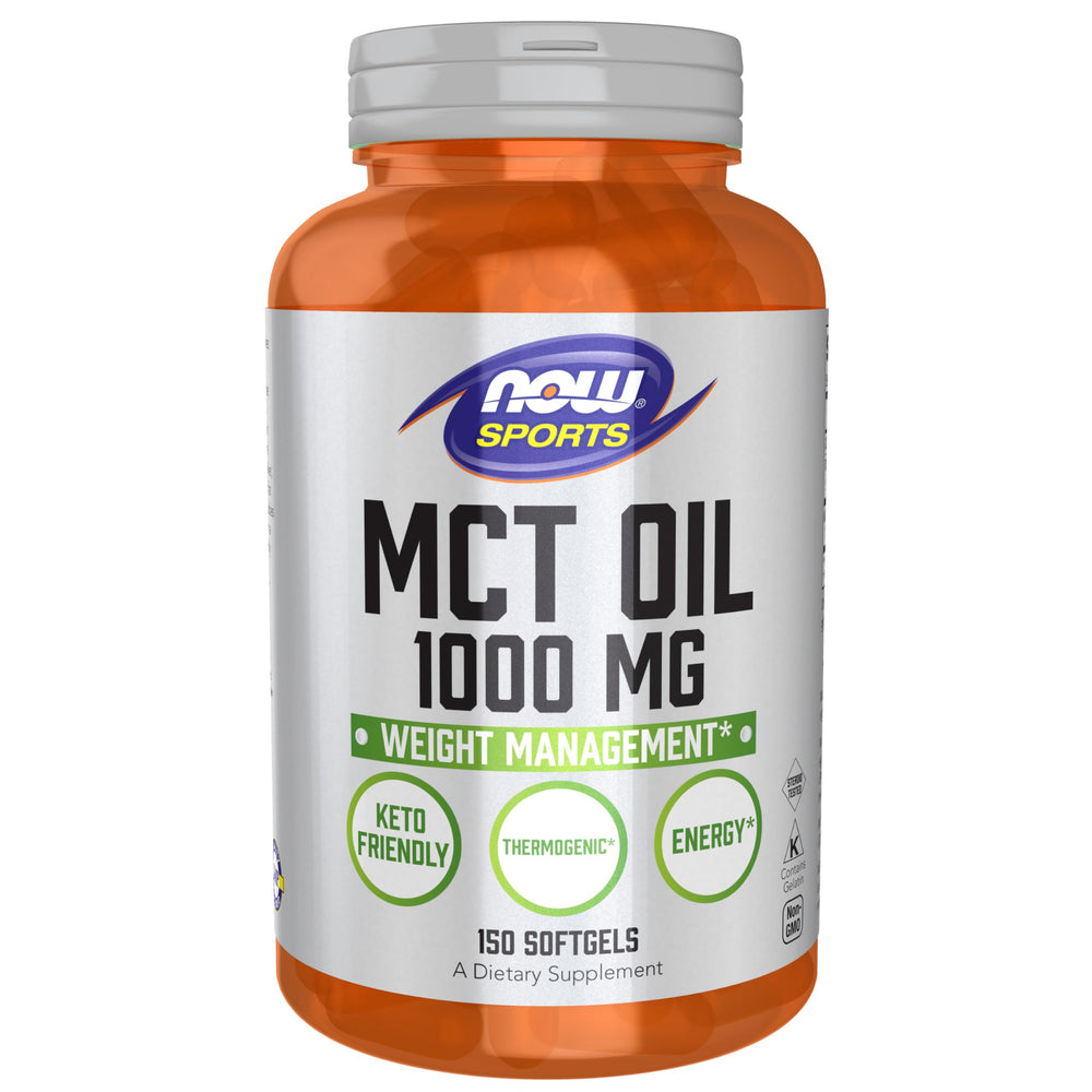 NOW Foods MCT Oil softgels offer quick energy for active lifestyles.