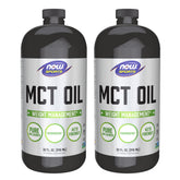 NOW Foods MCT Oil bottle with pour spout for easy drinks and dressings.