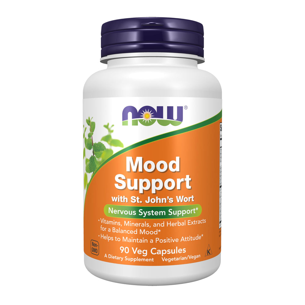NOW Foods Mood Support bottle with St. John’s Wort for mood balance