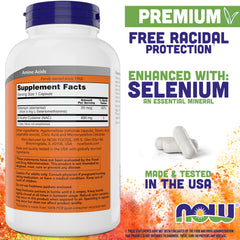 NOW Foods NAC with Selenium capsules emphasizing essential mineral support