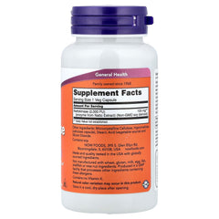 NOW Foods Nattokinase 100 mg VegiCaps bottle back is a vegetarian capsule option for daily supplementation.