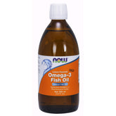 NOW Foods Omega-3 liquid lemon bottle for easy daily supplementation
