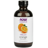 NOW Foods Orange Essential Oil bottle for aromatherapy and diffusers.