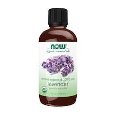 NOW Foods lavender oil bottle 4oz for pure aromatherapy experiences