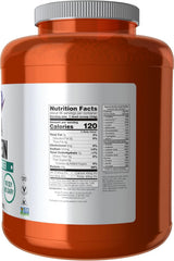 NOW Foods pea protein powder scoop; easy to mix into shakes for post-workout recovery.