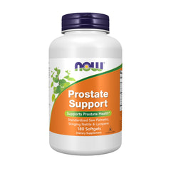 NOW Foods Prostate Support bottle with softgels for daily wellness.
