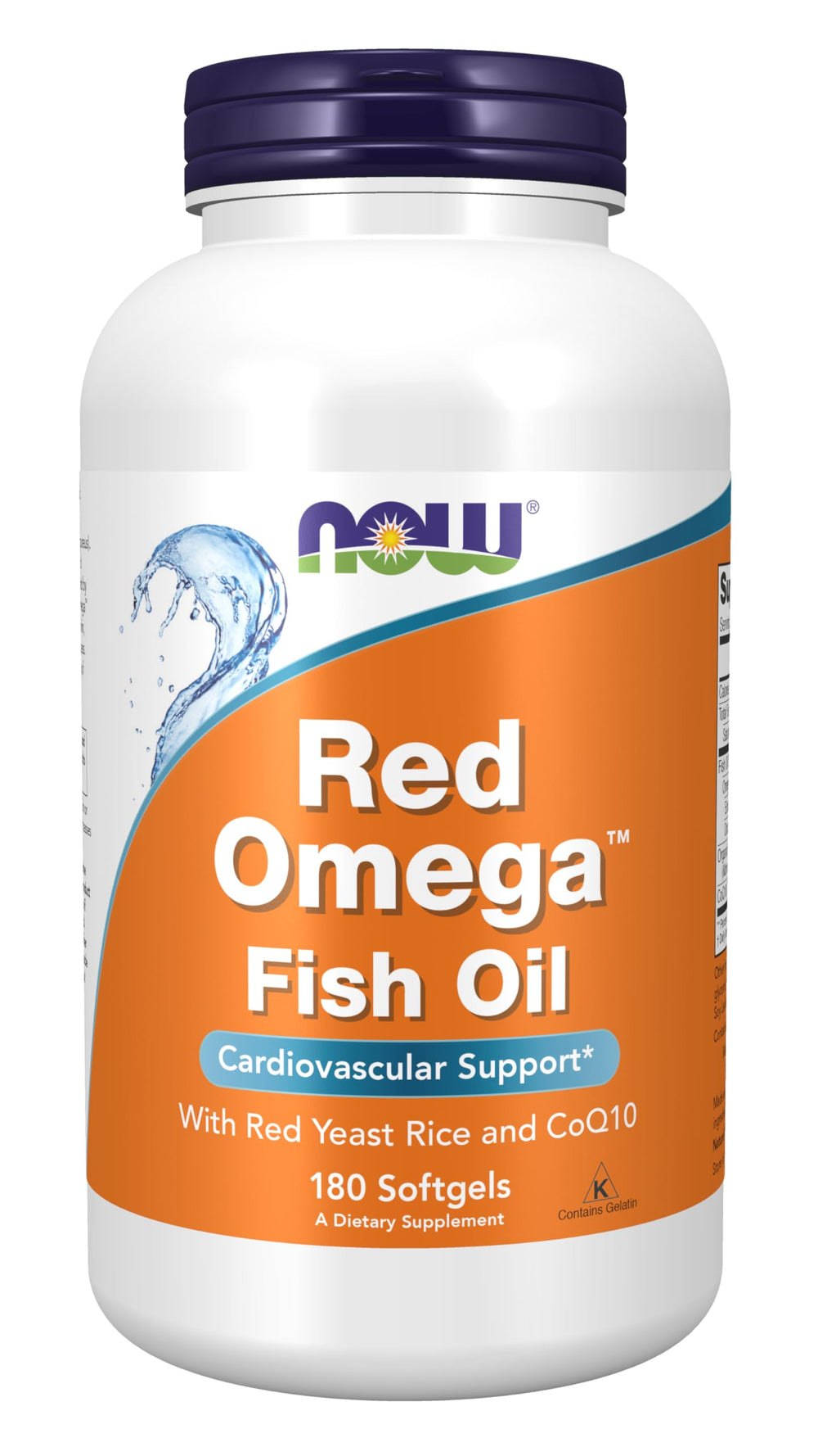 NOW Foods Red Omega bottle front supports cardiovascular function