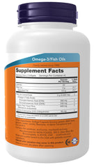 NOW Foods Red Omega capsules closeup showing easy-to-swallow softgels