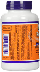 NOW Foods red yeast rice with CoQ10 label close-up showing citrinin-free formula
