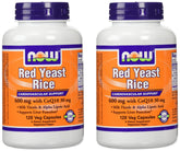 NOW Foods red yeast rice with CoQ10 bottle pack-shot for daily cardiovascular support