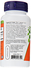 NOW Foods Rhodiola Rosea capsules closeup for daily resilience.
