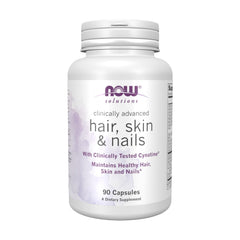 NOW Foods Solutions bottle front for hair, skin and nails support.