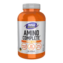 NOW Foods Amino Complete bottle-front shows a balanced protein and amino acids for workouts