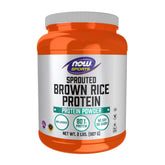 NOW Foods Sprouted Brown Rice Protein bottle front view highlighting plant based protein option