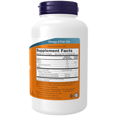 NOW Foods Super Omega EPA softgels close-up showing easy-to-swallow capsules
