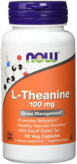 NOW Foods Theanine 100mg bottle pack—double value for calm focus and alert relaxation.