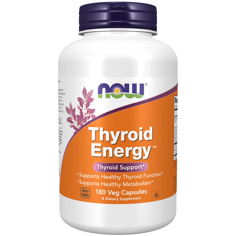 NOW Foods Thyroid Energy bottle front showing comprehensive thyroid support formula