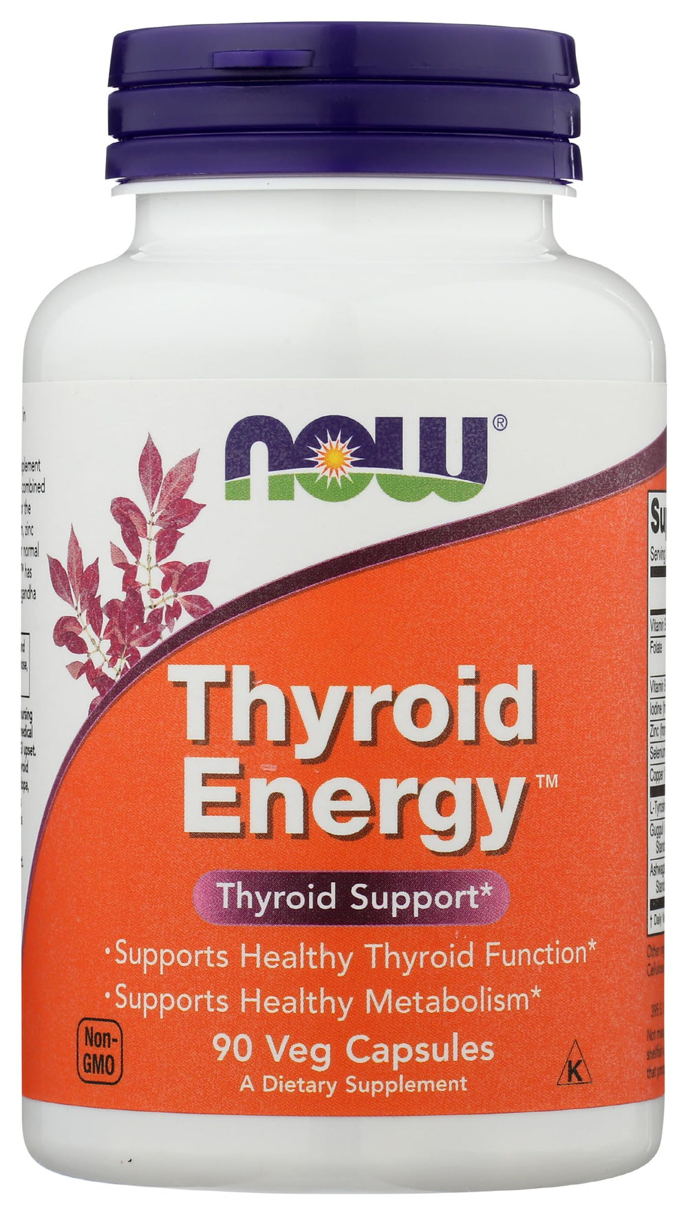 NOW Foods Thyroid Energy bottle front for daily energy support
