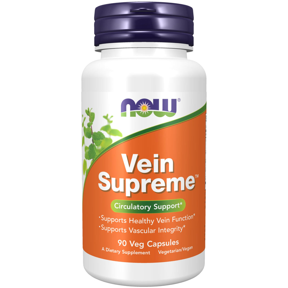 NOW Foods Vein Supreme bottle front view highlighting vascular support potential