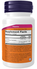 NOW Foods Vitamin A and D softgels close-up ready for daily use
