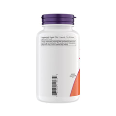NOW Foods Vitamin D3 K2 packaging side to highlight non-GMO and kosher certifications.