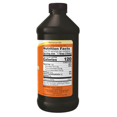 NOW Foods Wheat Germ Oil bottle closeup shows natural color and purity