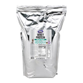 NOW Foods Whey Protein with BCAAs creamy chocolate powder 10 lb in canister.