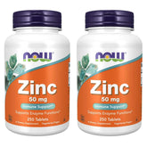 NOW Foods Zinc 50 mg bottle front for daily mineral support.