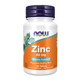 NOW Foods Zinc Gluconato 50 mg en botella para uso diario.