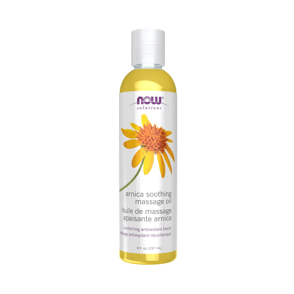 NOW Solutions Arnica Aceite de Masaje, botella para alivio inmediato durante el masaje