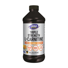 NOW Foods L-Carnitine Liquid bottle with citrus flavor for convenient daily dosing.