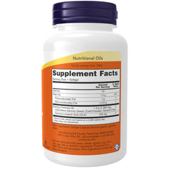 NOW Foods Super Primrose 1300mg label closeup shows natural GLA content.