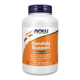 NOW Foods Candida Support bottle featuring Pau D'Arco for gut balance.