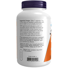 NOW Foods GABA 750 mg capsules close-up for easy everyday use.