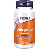 NOW Foods Ubiquinol 100 mg bottle for daily supplementation