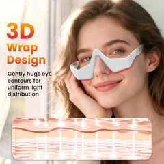 Npccto under-eye red light therapy glasses with microcurrent massage for refreshed eyes.