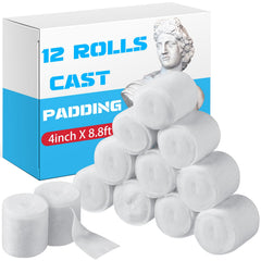 Nuanchu 12-rolls white cast padding for safe, comfortable support during crafts.