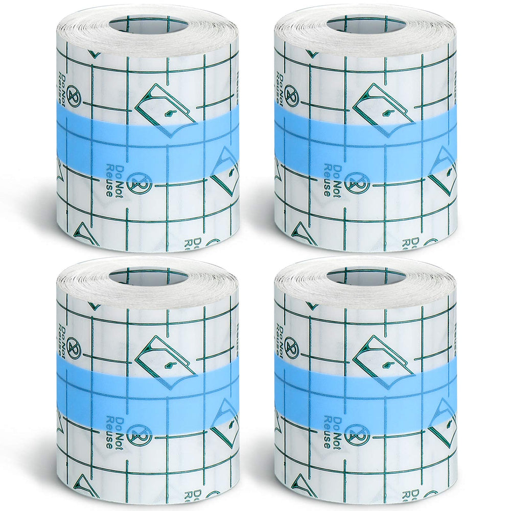 Nuanchu cinta adhesiva transparente con 4 rollos para uso diario, protege la piel.